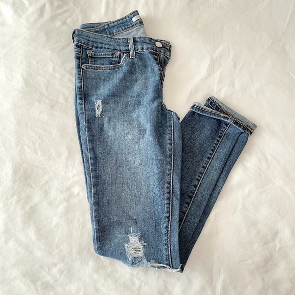 Levi’s | Levi's 711 Skinny Distressed Blue Jeans - Picture 4 of 8